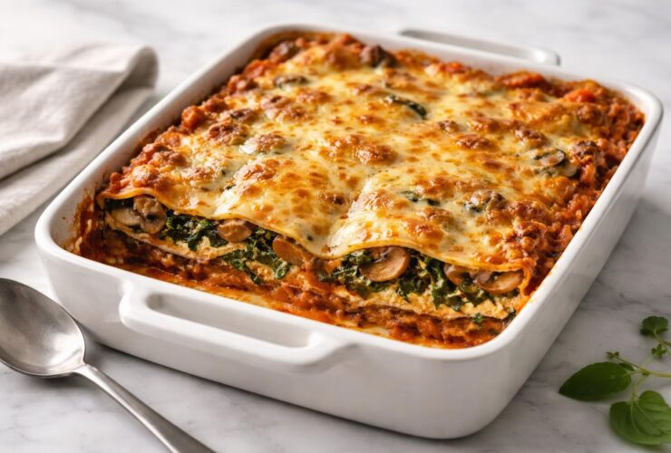 Mushroom and Spinach Lasagna Recipe