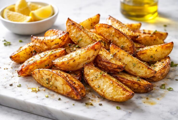 Crispy Greek Potatoes With Lemon Flavor Recipe