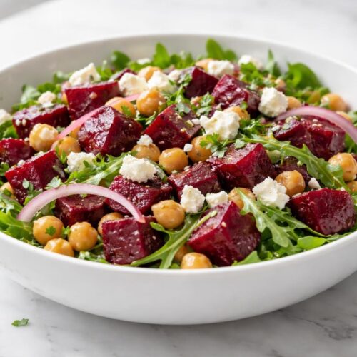 Chickpea Beet and Feta Salad Recipe