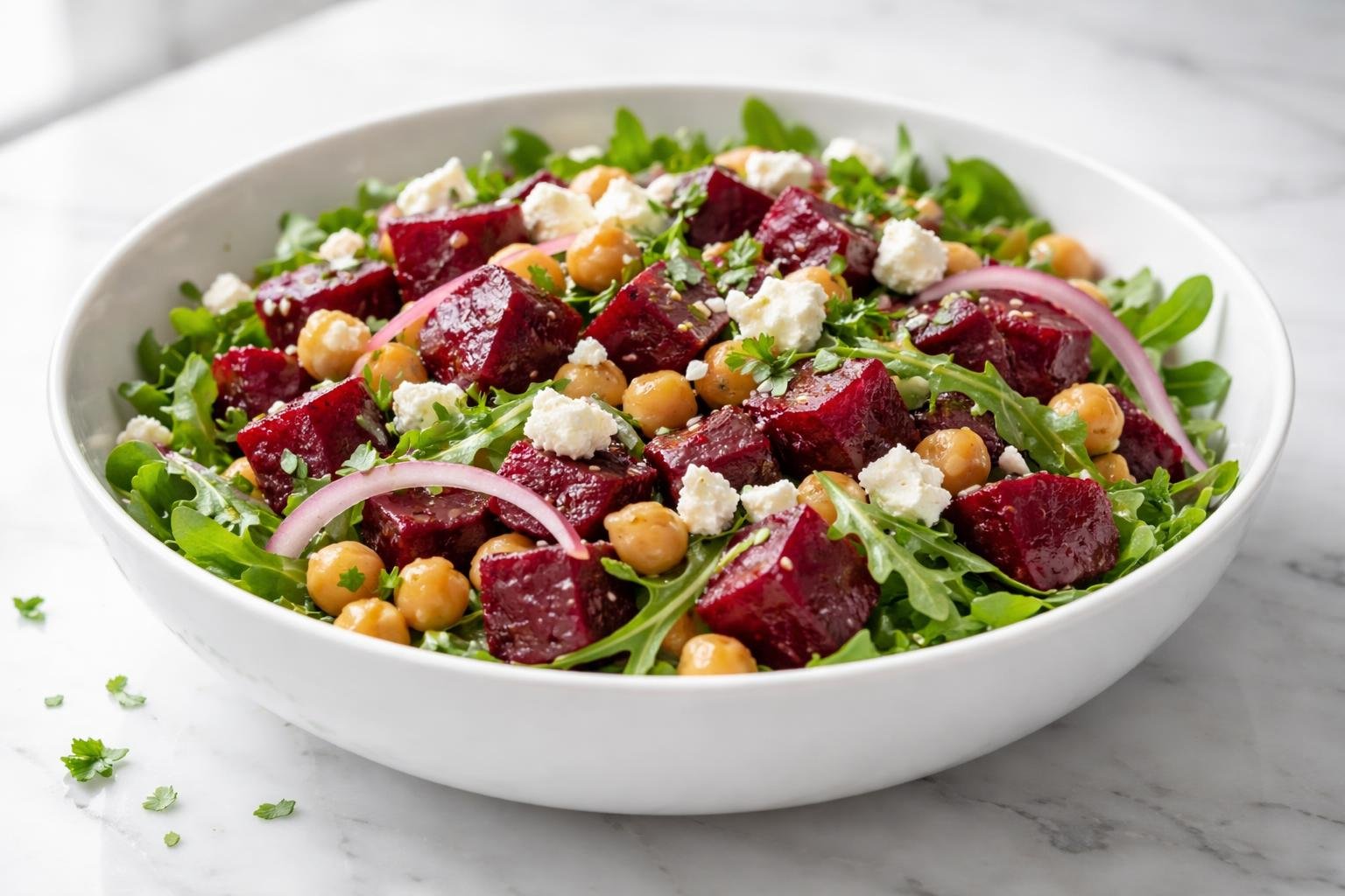 Chickpea Beet and Feta Salad Recipe