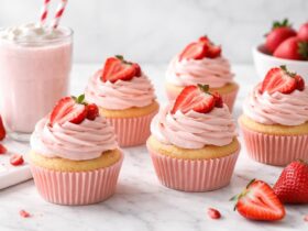 Strawberry Milkshake Cupcakes Recipe