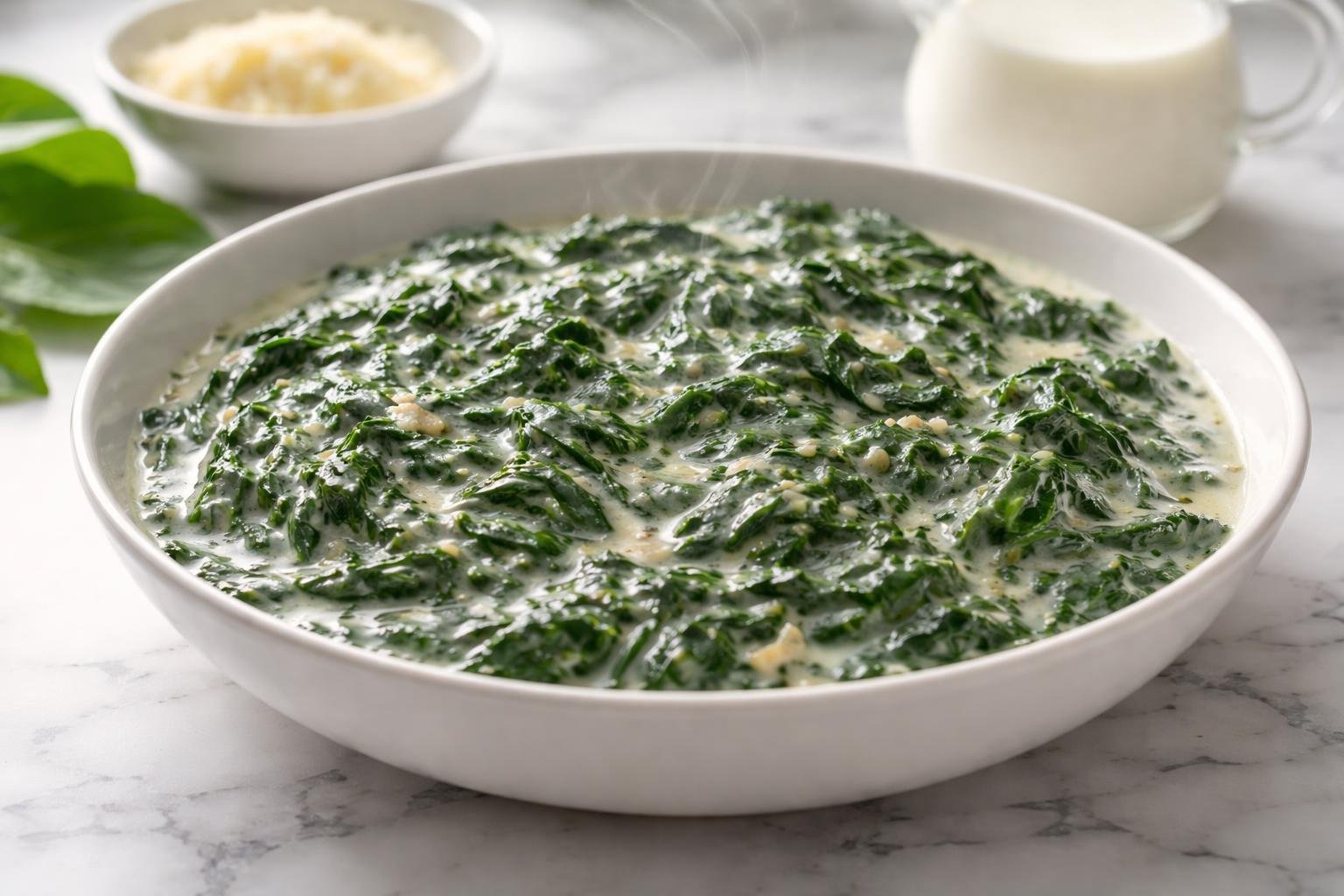 Creamed Spinach with Fresh Spinach Recipe