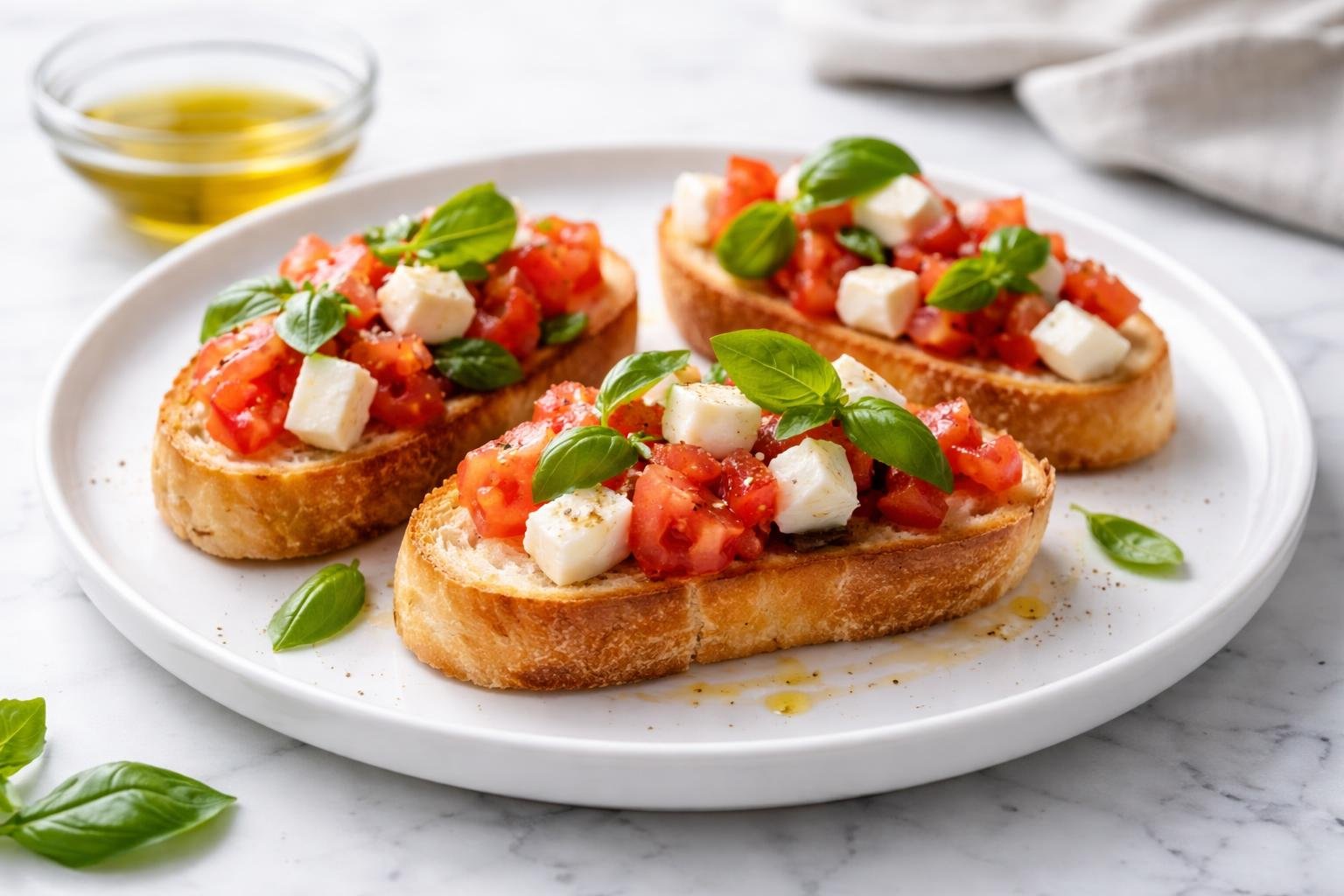 Italian Bruschetta with Mozzarella recipe