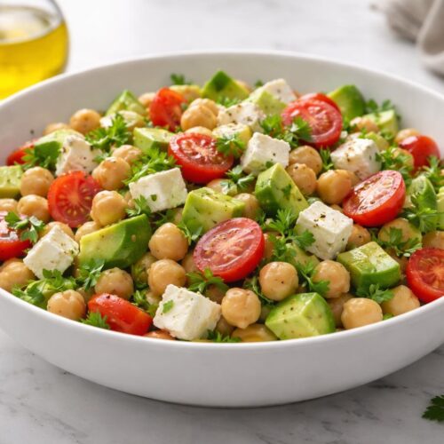 Chickpea Feta Avocado Salad Recipe
