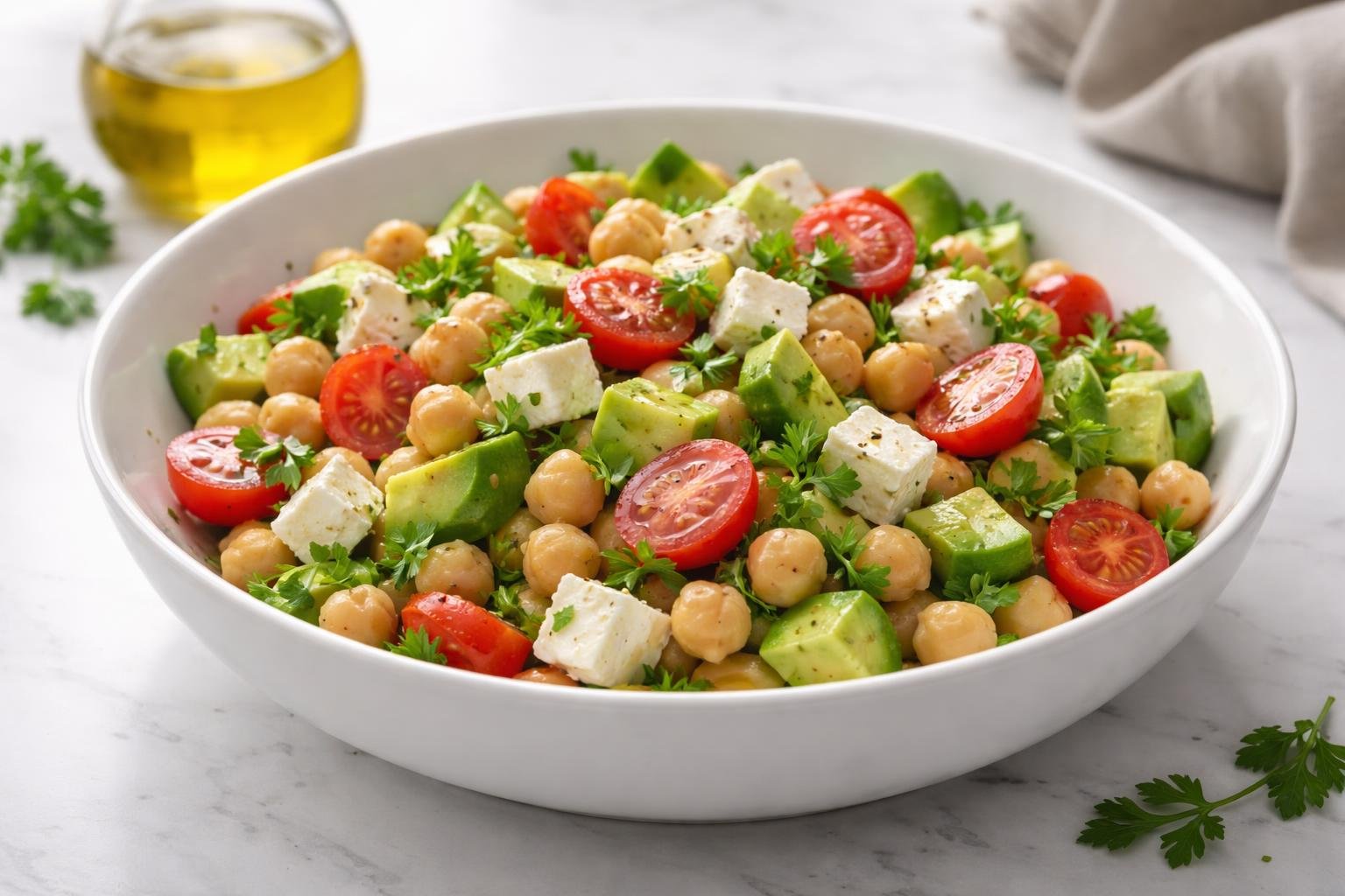 Chickpea Feta Avocado Salad Recipe