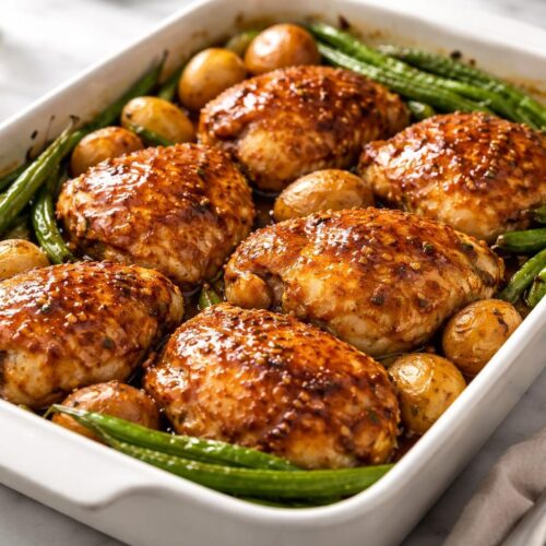 Honey Mustard Chicken Potato Green Beans Recipe