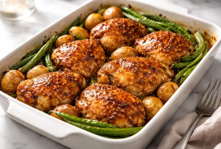 Honey Mustard Chicken Potato Green Beans Recipe