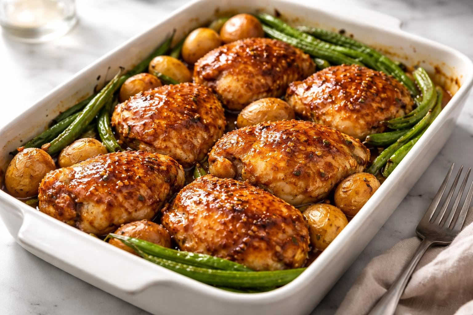 Honey Mustard Chicken Potato Green Beans Recipe