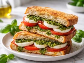 Caprese Sandwich with Pesto & Mozzarella Recipe