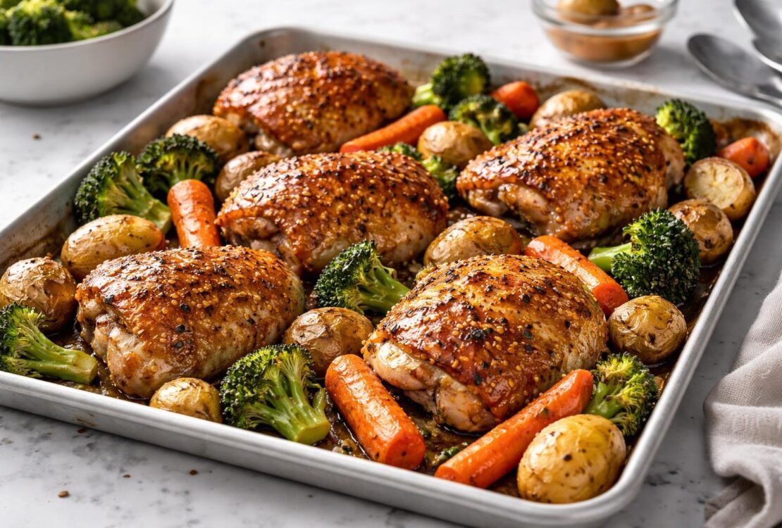 Honey Mustard Chicken Sheet Pan Dinner