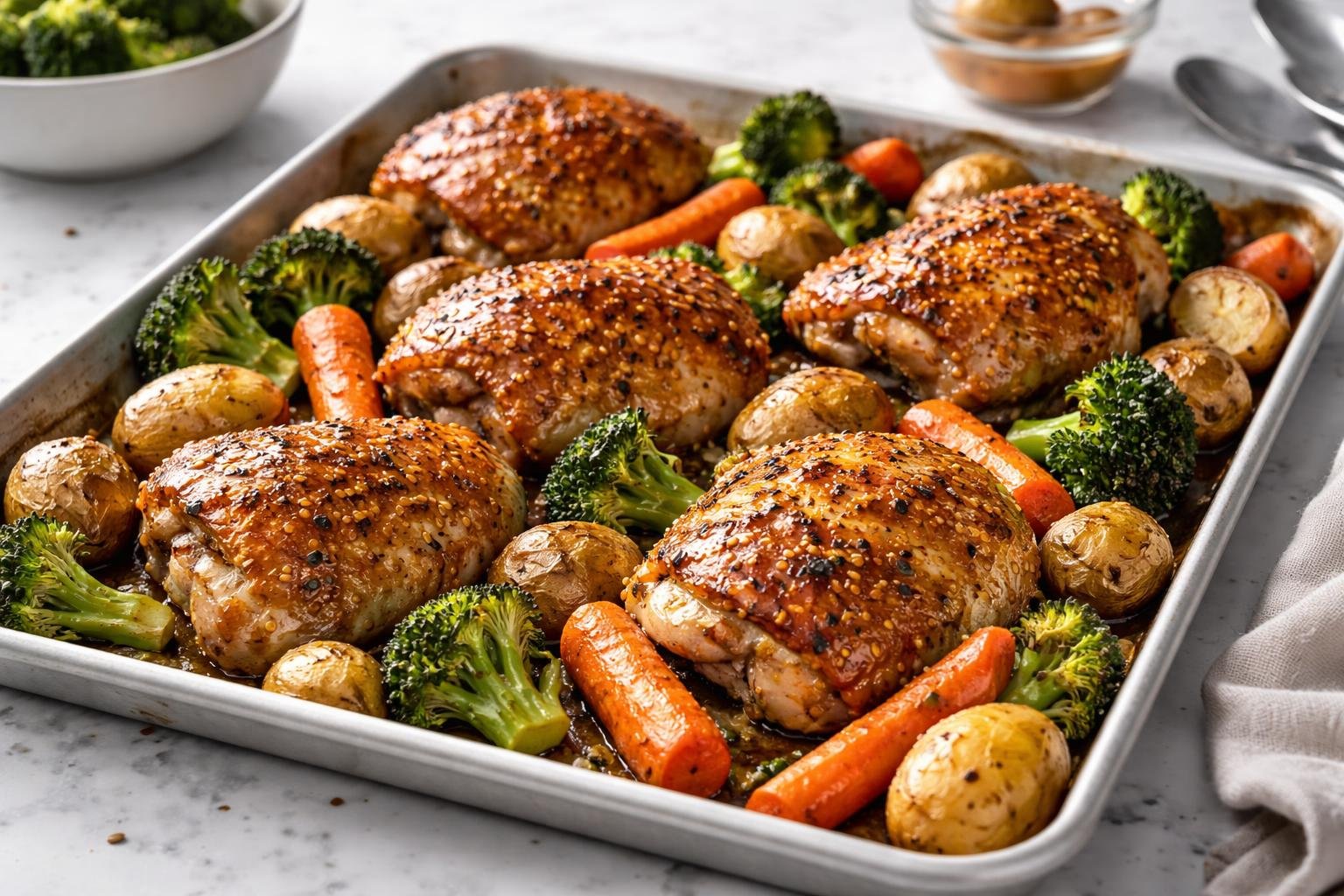Honey Mustard Chicken Sheet Pan Dinner
