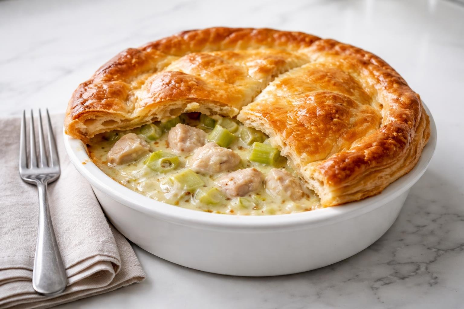 James Martin's Chicken and Leek Pie Recipe