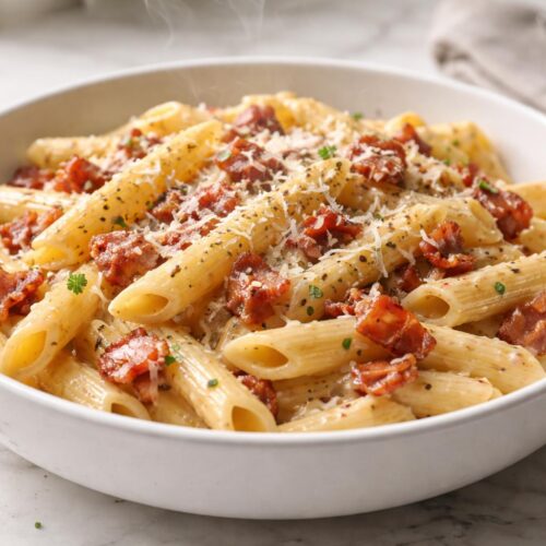 Mary Berry Penne Pasta with Bacon Recipe