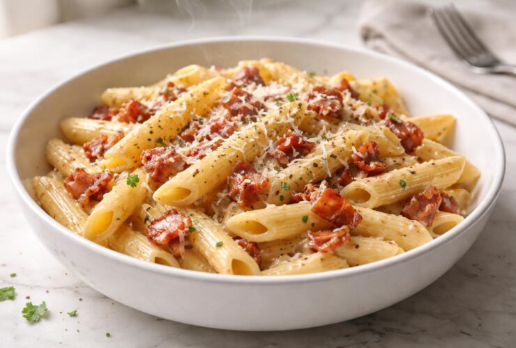 Mary Berry Penne Pasta with Bacon Recipe