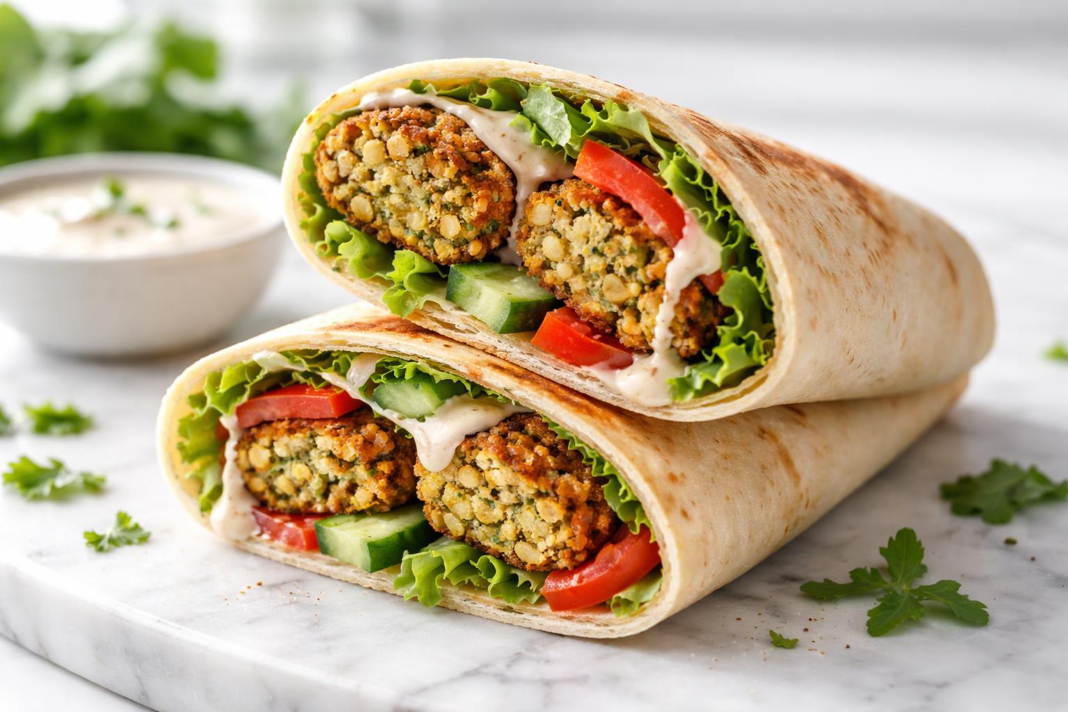 Falafel Wrap Vegan Recipe